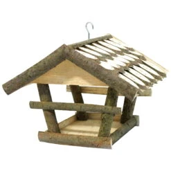Vogelhaus Mit Erlendach, 38 X 32 X 26 – 29 Cm Zum Aufhängen