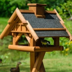 Vogelhaus Inkl. Ständer, Holz, Bernstein, 39 X 38 X 33 Cm -Gardena Verkaufsgeschäft 0910101485 Vogelhaus inkl Staender 7 111711