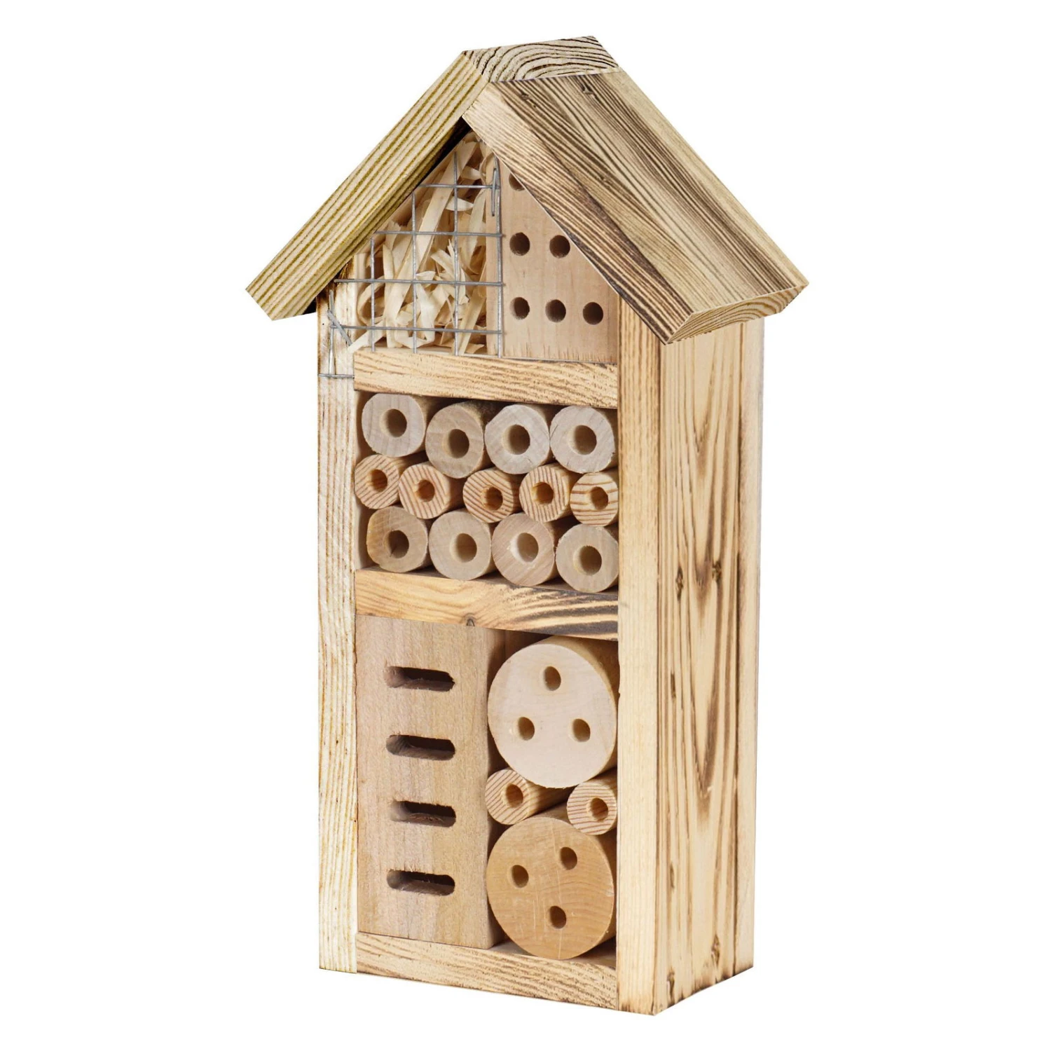 Insektenhotel, Kieferholz, Natur, Geflammt, 13 X 8 X 25 Cm 3 Insektenhotel, Kieferholz, Natur, Geflammt, 13 X 8 X 25 Cm