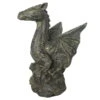 Drache Auf Felsen Sitzend, Grau, Steinguss, 58 X 42 X 33 Cm -Gardena Verkaufsgeschäft 0980306177 sitzender Drache auf Felsen 100492