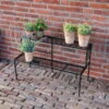Etagere Mit 2 Ebenen, Faltbar, Schwarz, Ca. 79 X 35 X 48 Cm -Gardena Verkaufsgeschäft 0980404374 Etagere 2 Ebenen faltbar 97103