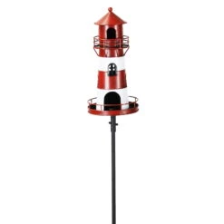 Gartenstecker Leuchtturm, Eisen, Höhe Ca. 136 Cm -Gardena Verkaufsgeschäft 0980404411 Leuchtturm am Stab rot H 136cm Eisen 118949