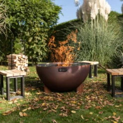 Edelstahl-Feuerstelle 'TRIA', Rost, 100 X 55 X 100 Cm -Gardena Verkaufsgeschäft 3920100752 Feuerstelle TRIA rost ca100x55x100cm 6 125227