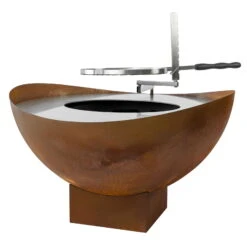 Feuerstelle 'Wave', Rost, Edelstahl, Ca. 100 X 55 X 100 Cm -Gardena Verkaufsgeschäft 3920100768 Feuerstelle WAVE rost ca100x55x100cm 3 119659